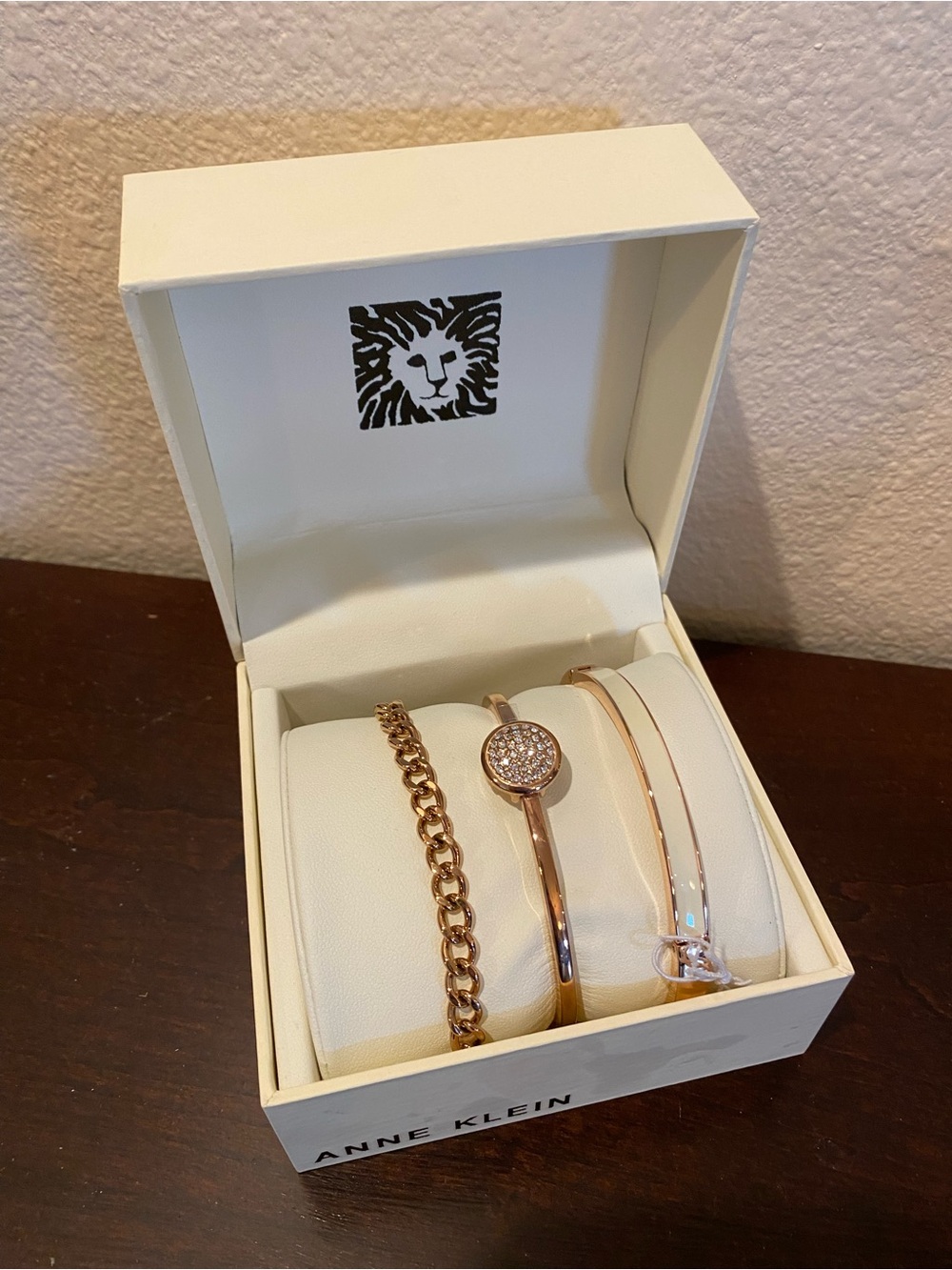 Anne Klein AK/1470RGST Rose Gold Boxed Bracelet Set